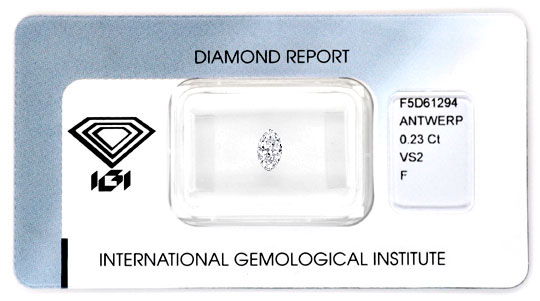 Foto 1 - Navette Diamant 0,23ct Top Wesselton Plus VS IGI, D5128