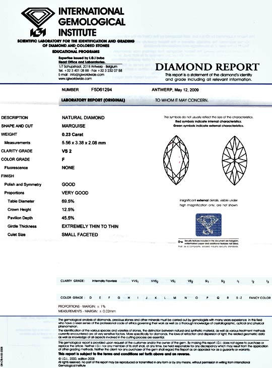Foto 9 - Navette Diamant 0,23ct Top Wesselton Plus VS IGI, D5128