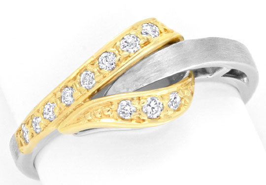 Foto 2 - Designer-Brillant-Diamant-Ring, Gelbgold-Weißgold, S3662