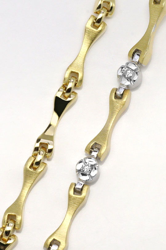 Foto 2 - Brillanten-Diamanten-Collier 0,36ct Gelbgold-Weißgold, S4117
