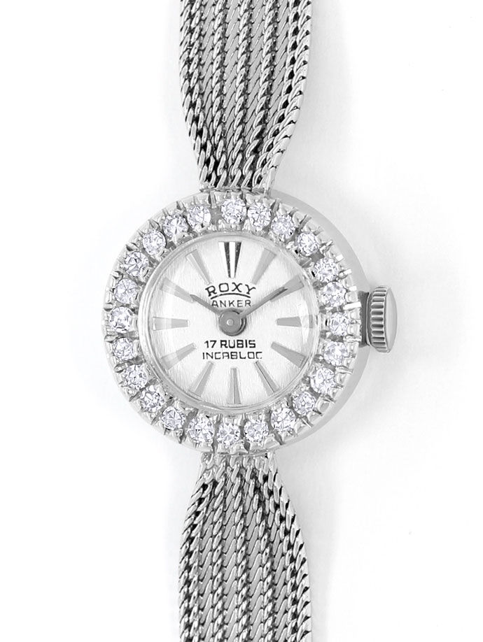 Foto 2 - Roxy Damen-Armbanduhr, mit Diamanten-Lünette, Weißgold, U2027