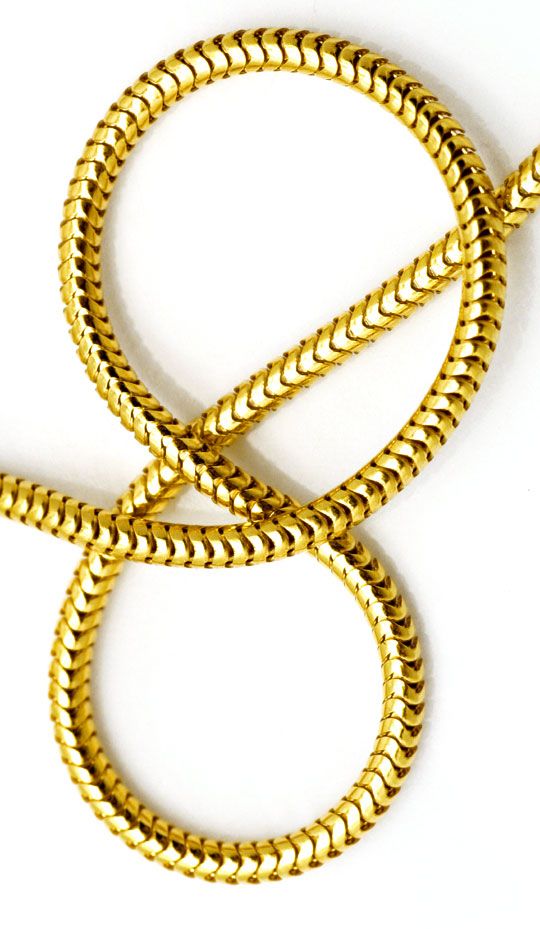 Foto 4 - Massive flexible Schlangenkette 45cm 14K Gold, Z0101